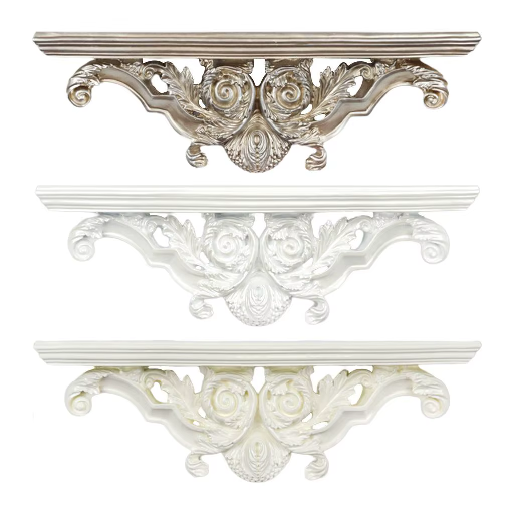 Étagère murale décorative rétro, support de rangement creux créatif pour chambre à coucher, salon, salle de bains et ustensiles d'art de cuisine