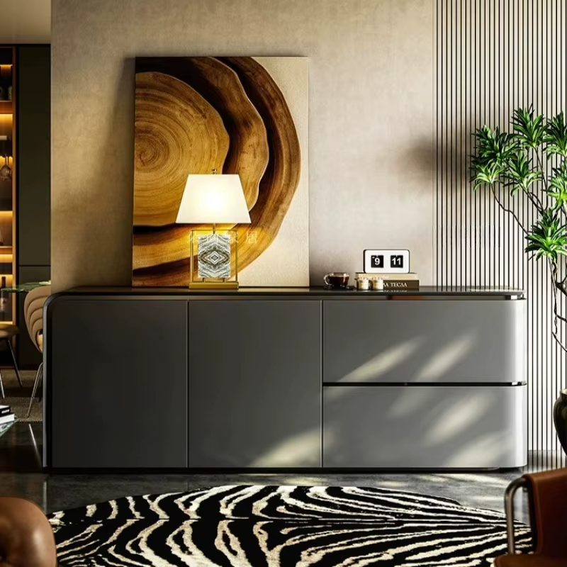 Meuble de rangement italien minimaliste de luxe avec tiroirs de bureau modernes