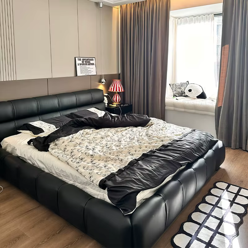 Espace De rangement lit filles dormir salon en bois lit Double moderne luxe rembourrage Meuble De Chambre meubles