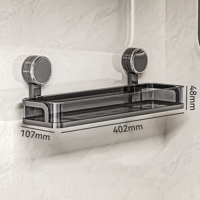 Étagère de salle de bain à ventouse murale