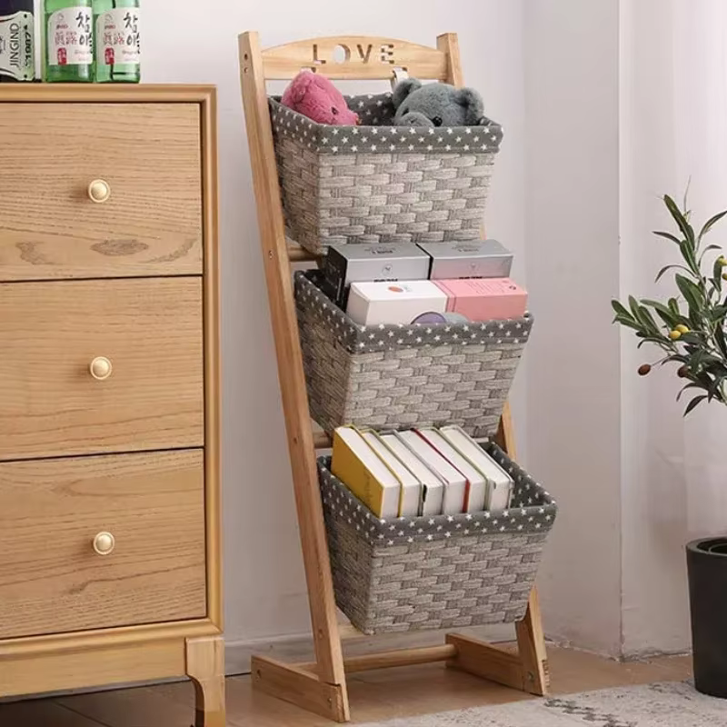 Support de rangement de Type sol en bois massif