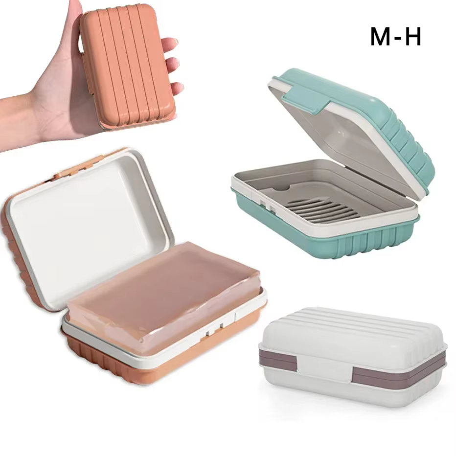 Porte-savon de salle de bain avec couvercle