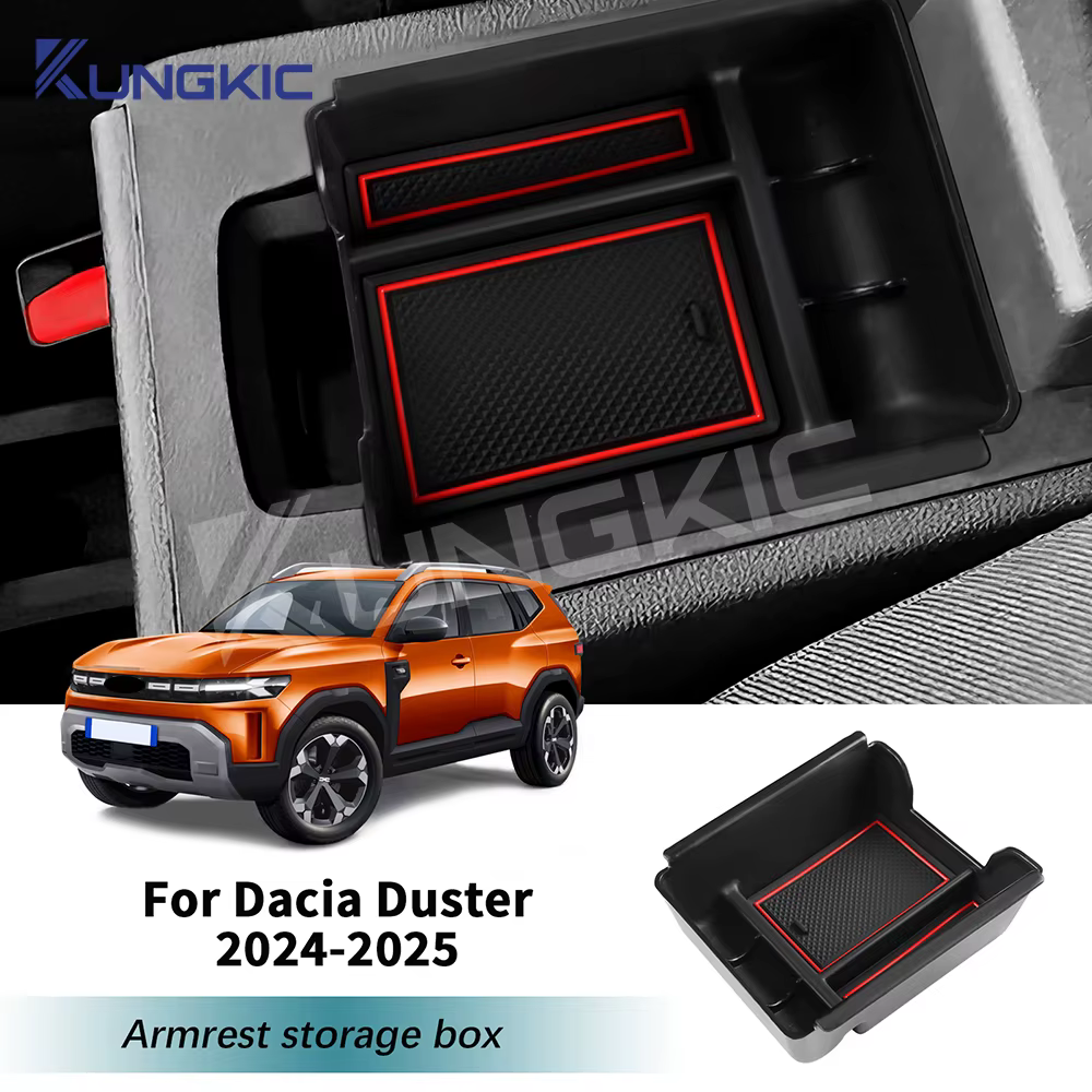Pour Dacia Duster 3 2024 2025 2026 Boîte de rangement pour accoudoir de console centrale de voiture Accessoires auto