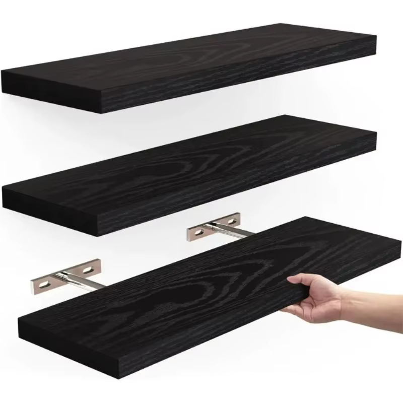 Étagère de rangement suspendue en bois