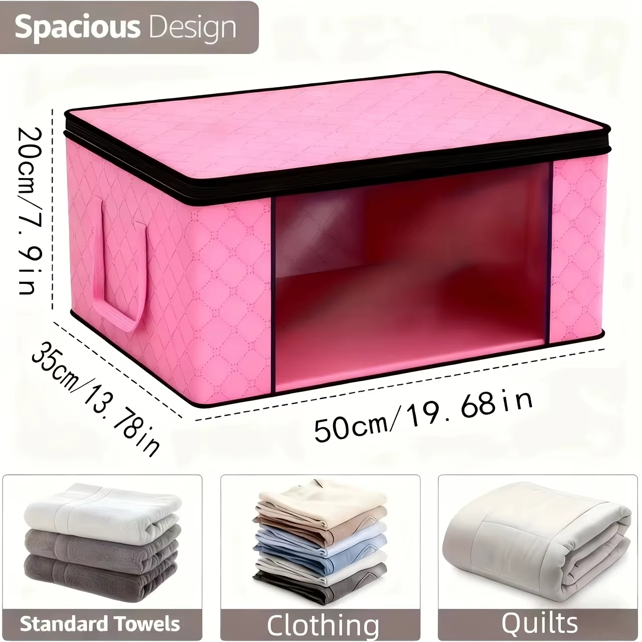 6 Grandes boîtes de rangement pliables avec fenêtres