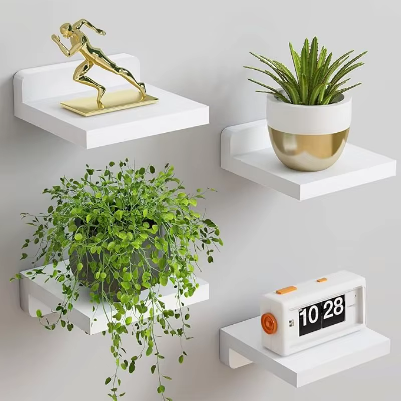Étagères flottantes blanches pour mur
