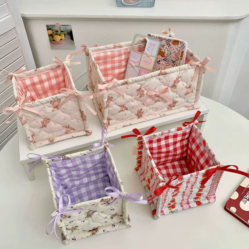 Panier de rangement matelassé