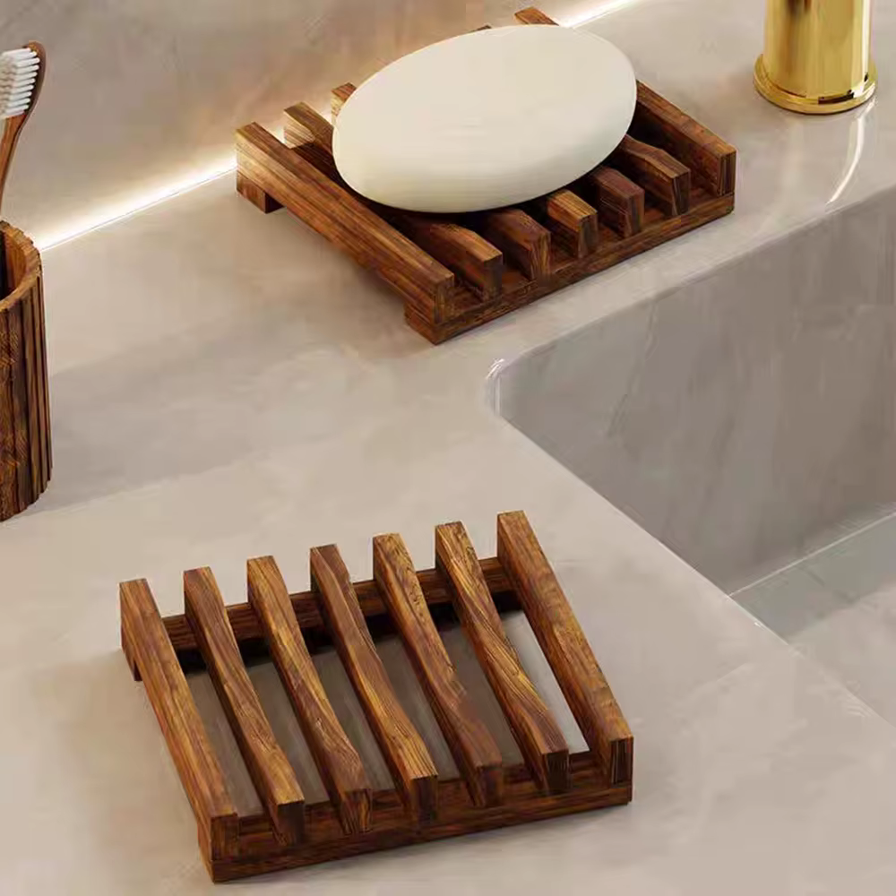Boîte à Savon en Bois Naturel