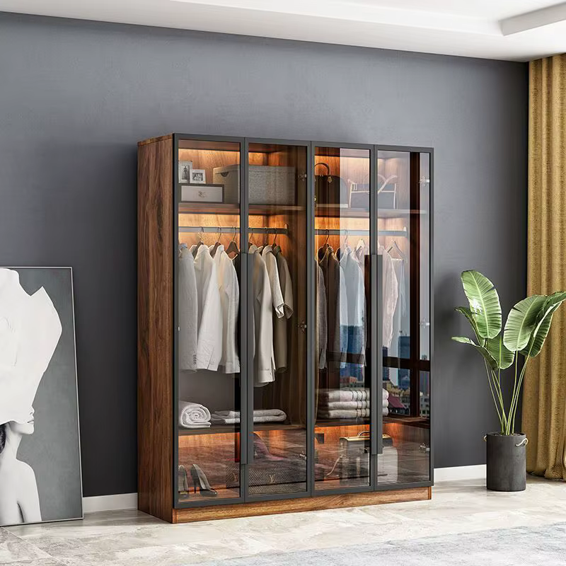 Style coréen garde-robe affichage rangement noir placard femmes armoire étagère organisateur Ropero Para Gurdar Ropahome meubles