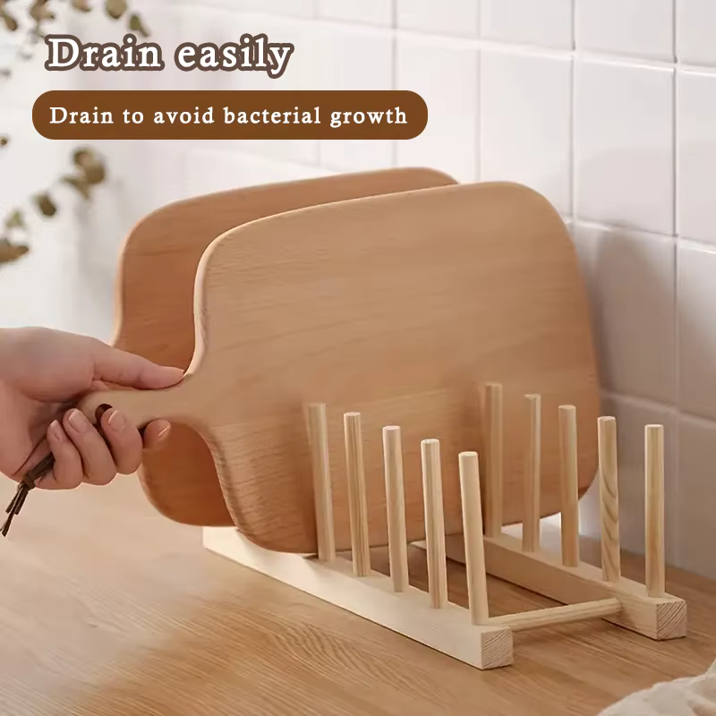 Égouttoir en bois pour cuisine