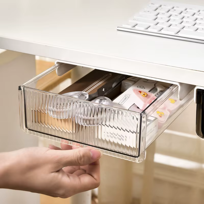 Organisateur de rangement sous le tiroir du bureau