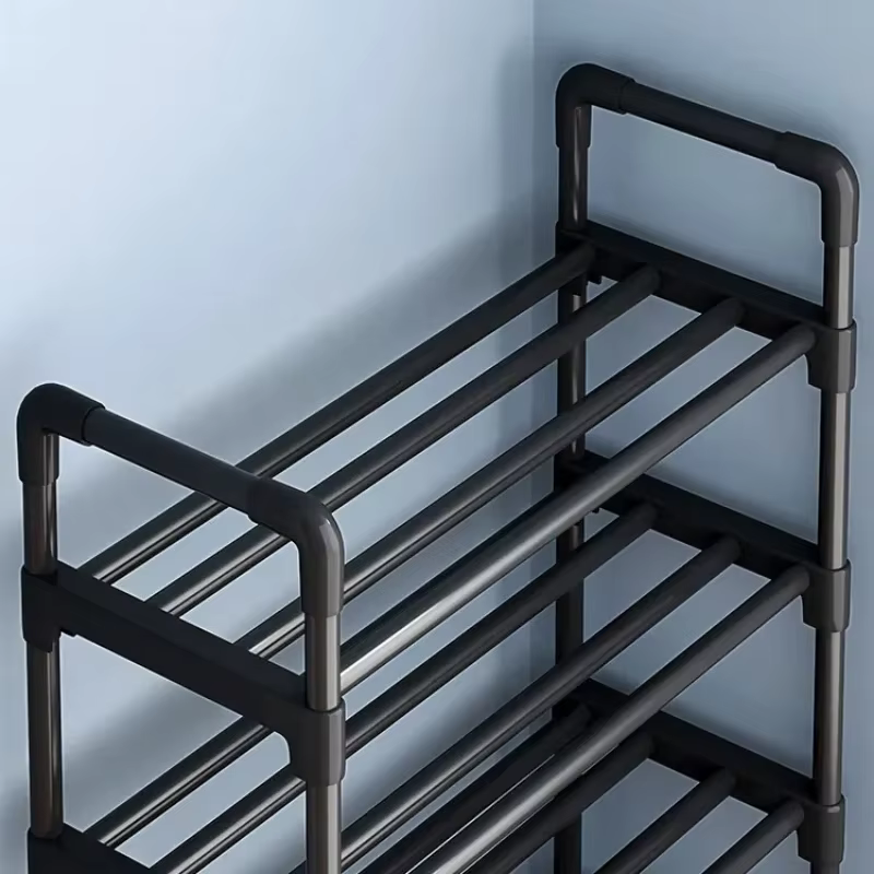 Étagère à chaussures surélevée noire