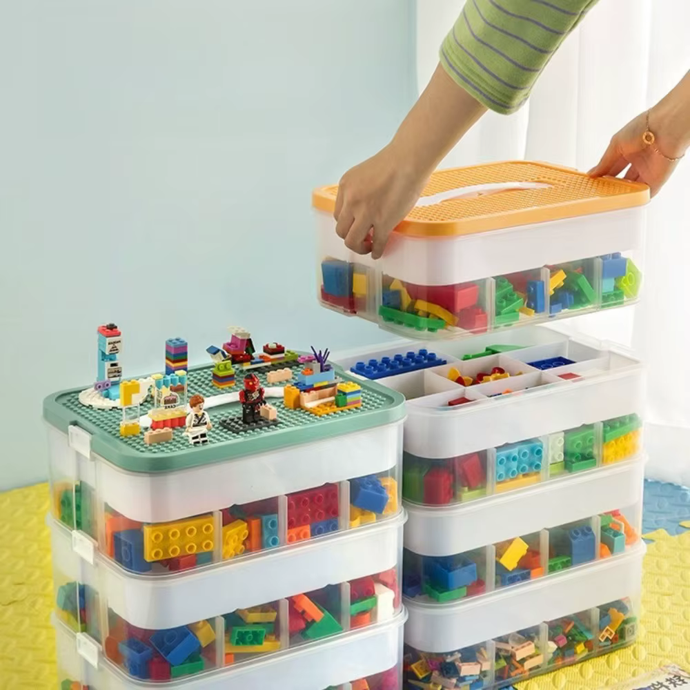 Boîte de rangement empilable pour jouet Lego