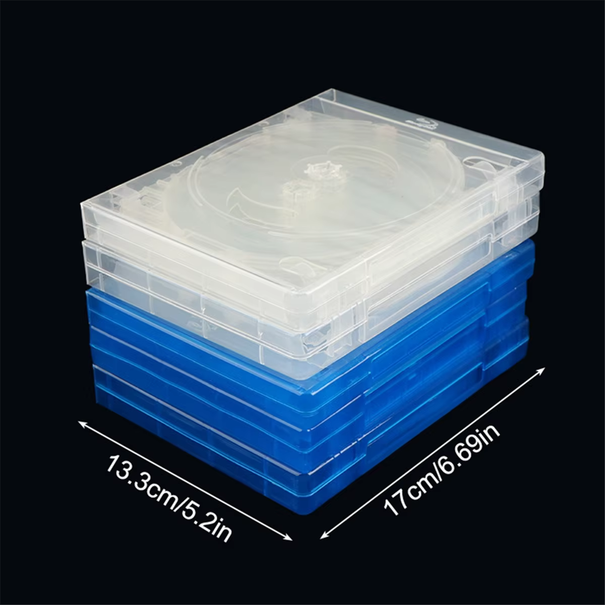 Boîte de rangement pour CD en plastique double face