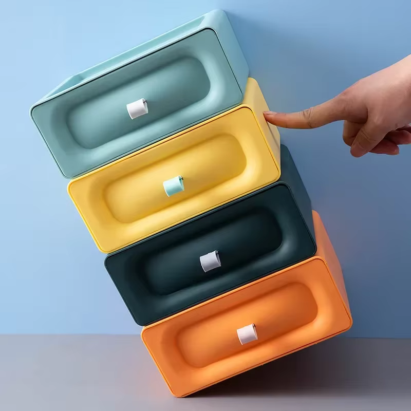 Boîte de rangement de bureau de style tiroir