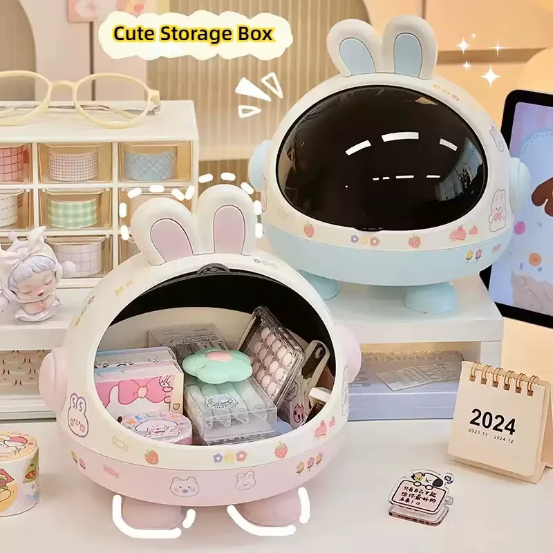 Boîte de rangement de bureau lapin