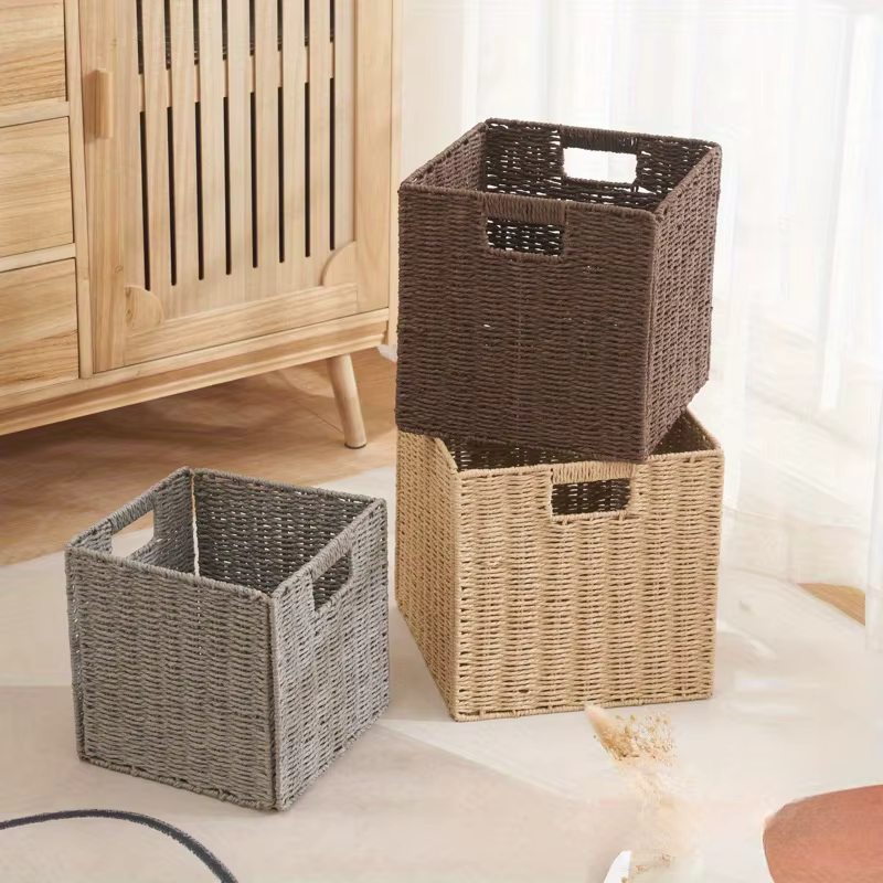 Panier de rangement pliable en forme de cube