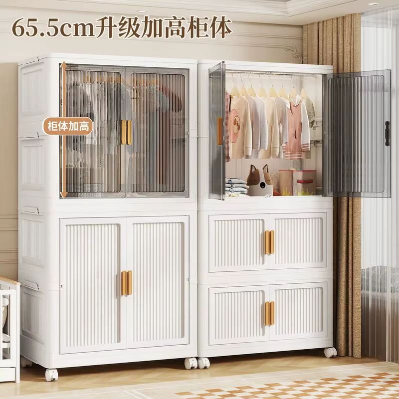 Étagères naturelles armoires organisateur vêtements jean étagère tiroir armoire empilable rangement Stoffen Klerenkast meubles de maison