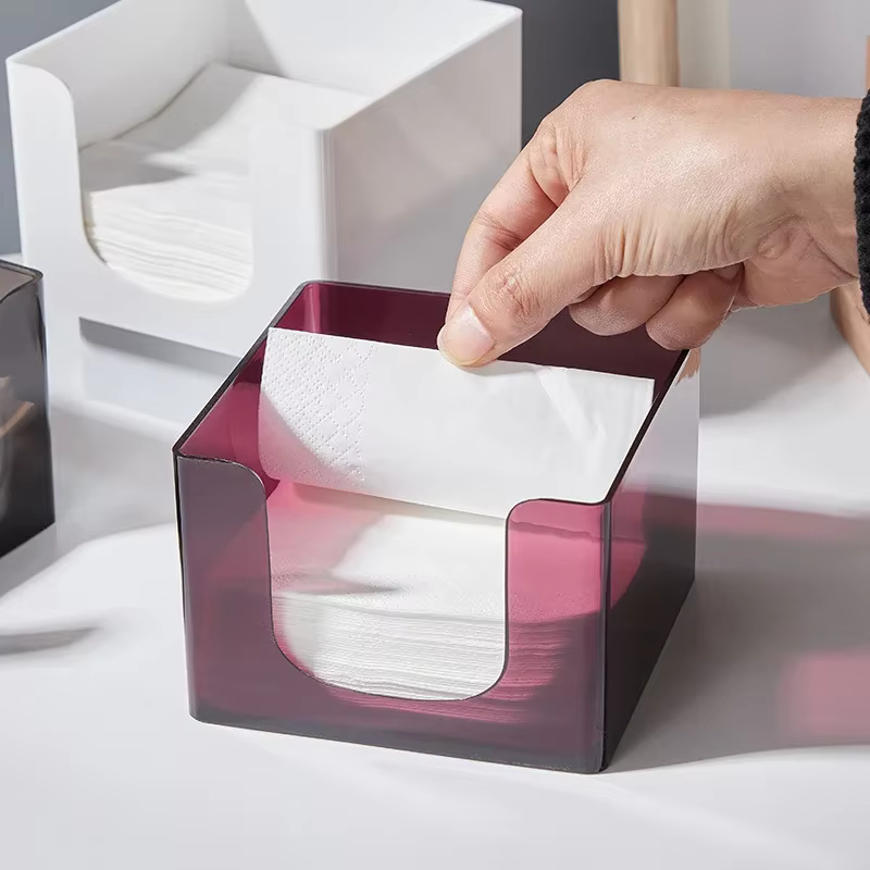 Boîte de rangement de mouchoirs minimaliste carrée