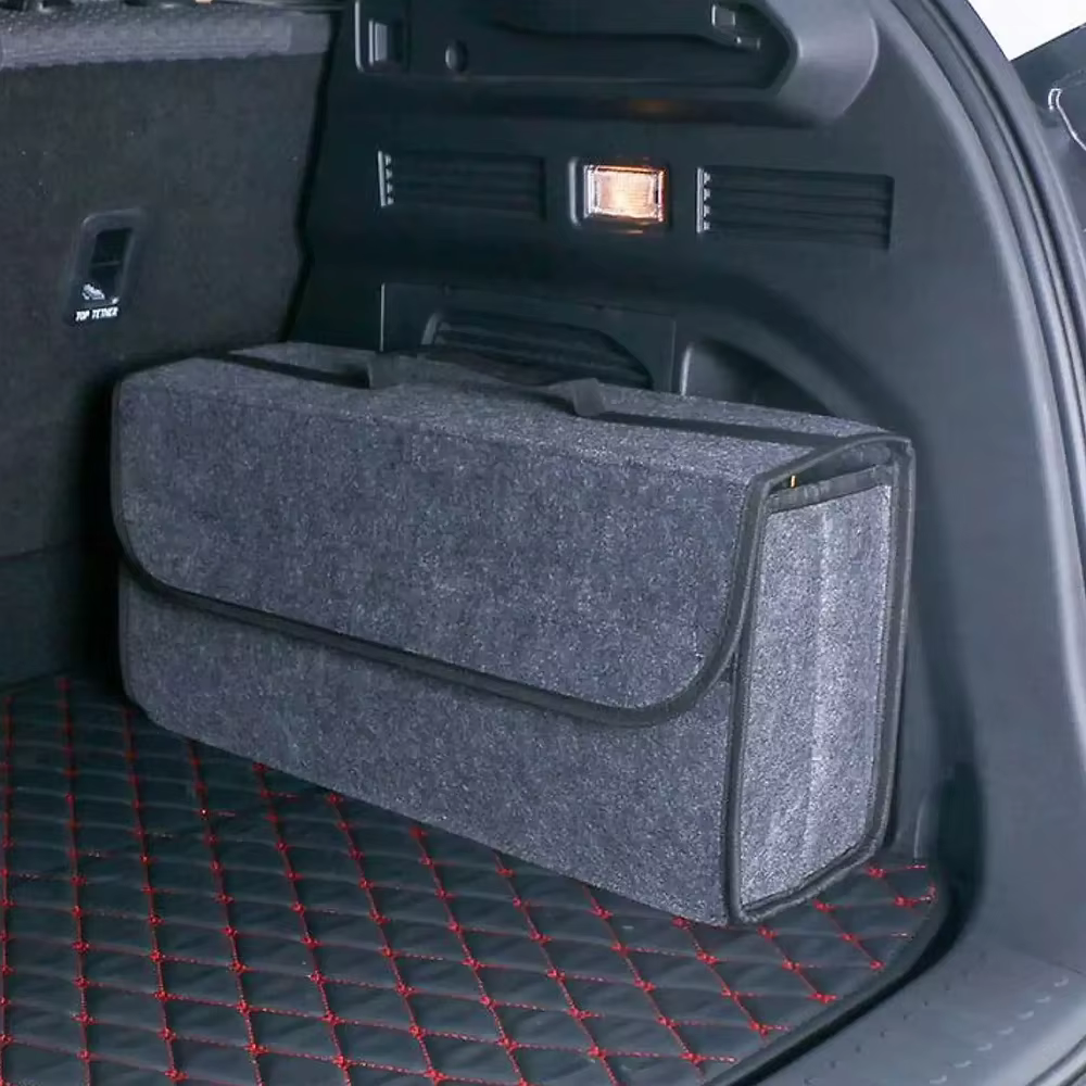 Sac de rangement de voiture, boîte de rangement de coffre, boîte de rangement en tissu feutré, sacs de conteneur de chargement automobile, sacs de rangement multi-poches, accessoires de voiture