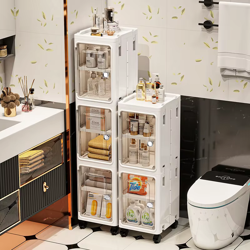 Armoire à fente pliable pour salle de bain