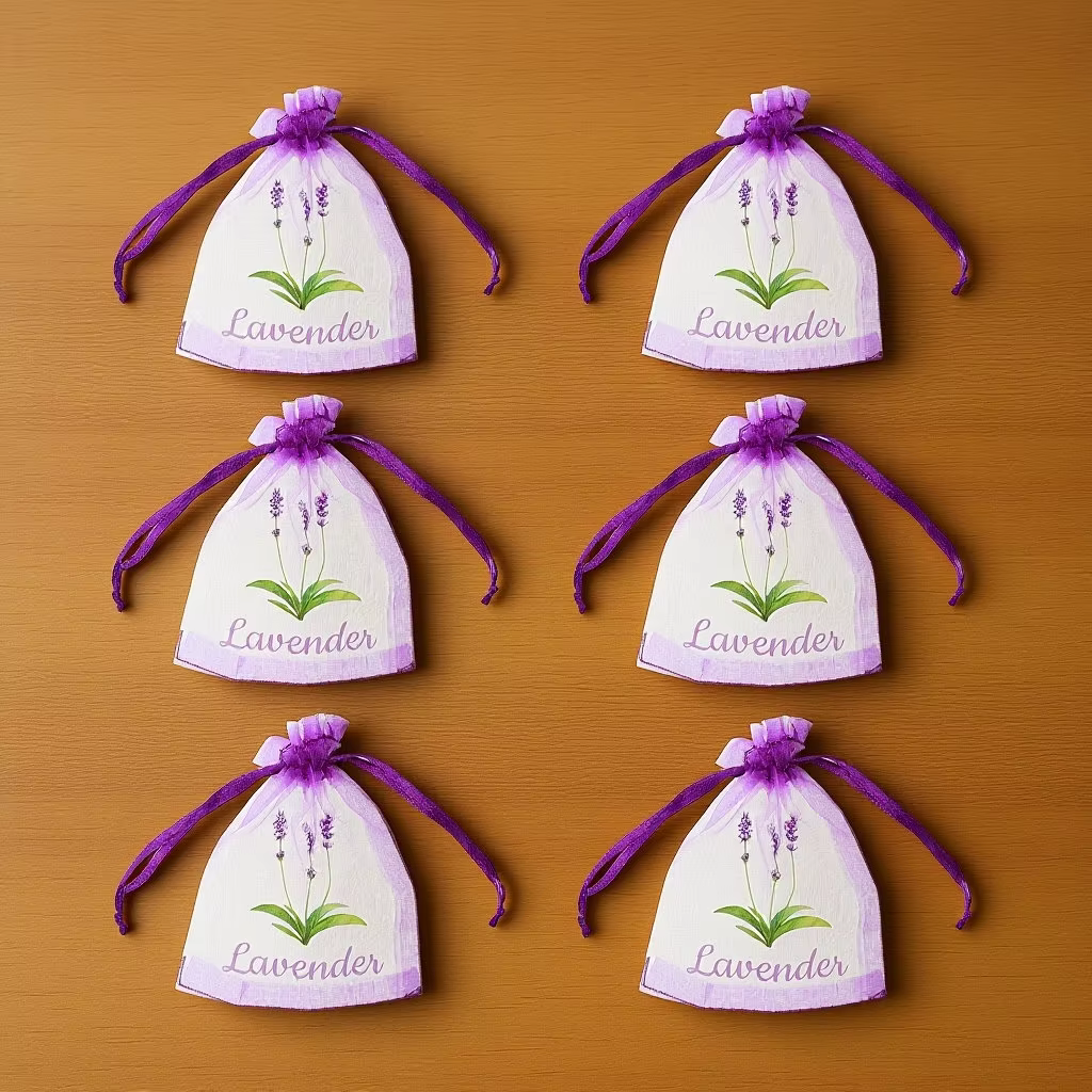 20 Sachets de lavande en organza à cordon, pochettes en maille pour herbes, épices, fleurs séchées, organisateur de rangement