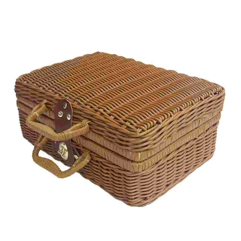 Mir de Rangement Vintage en Rotin