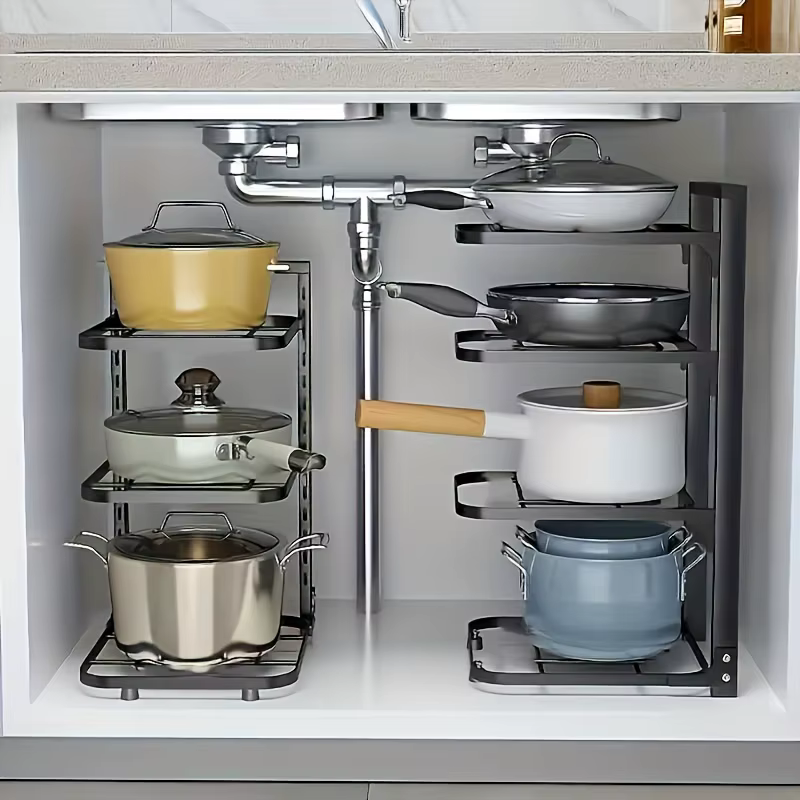 Organisateur de support de casseroles réglable