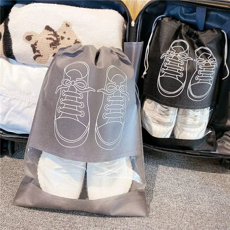 5/10pcs Chaussures Sac De Rangement Placard Organisateur Non Tissé Voyage Portable Sac Étanche Poche Vêtements Classé Tirer Sac Suspendu