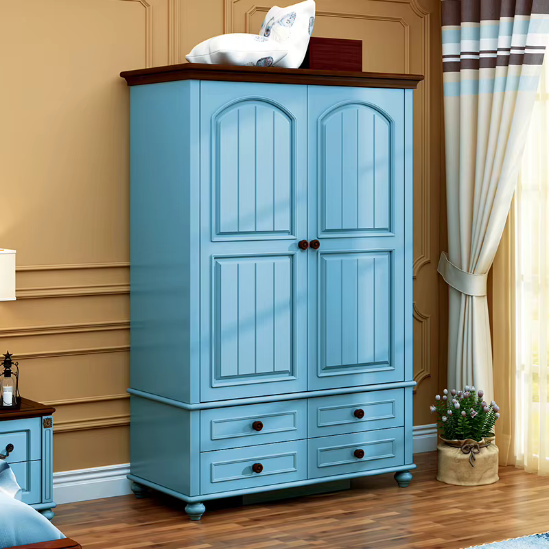 Armoires de chambre européennes supports blancs cintres pour vêtements