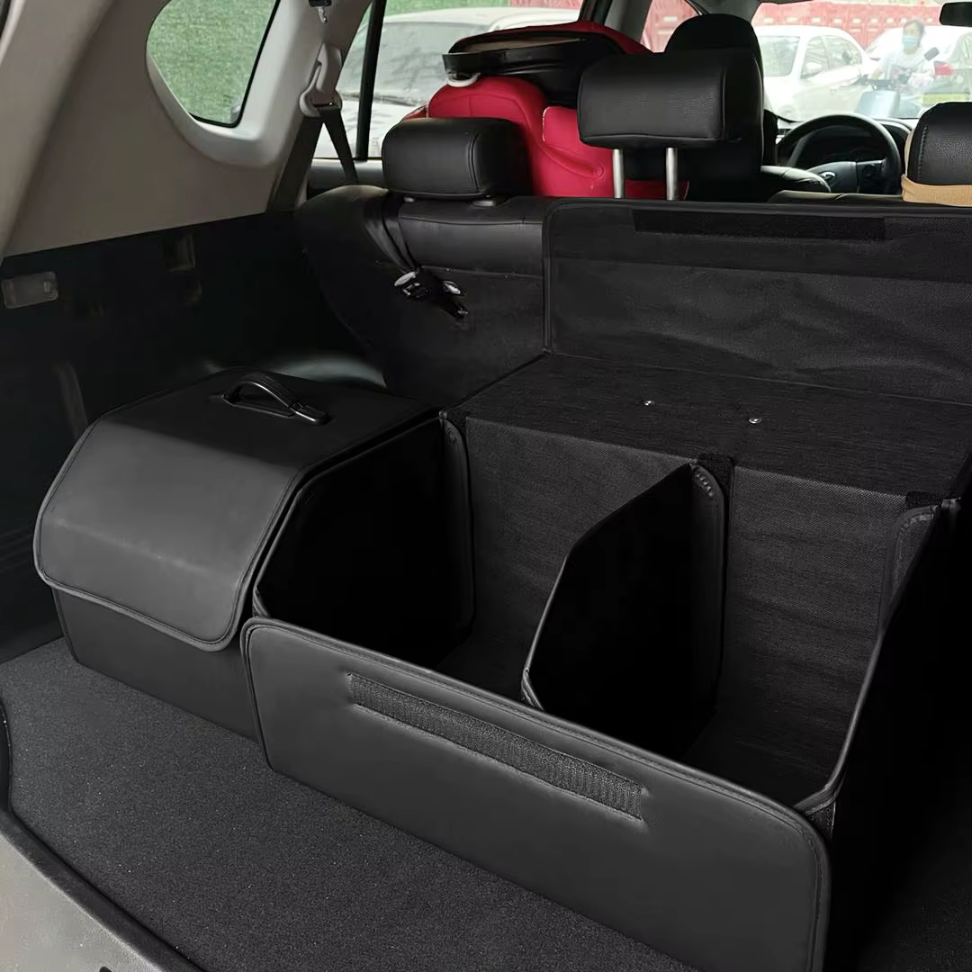 Boîte de rangement en cuir PU