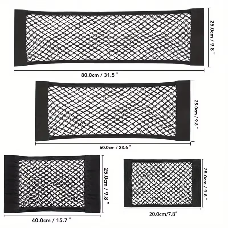 Sac de rangement universel pour voiture Filet de coffre à double maille Sac