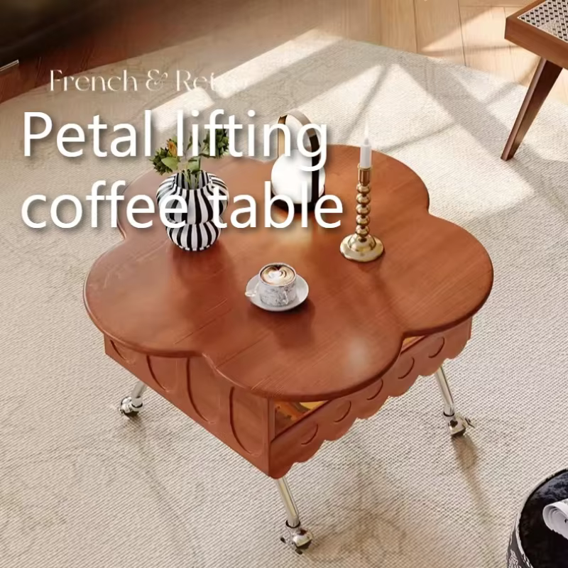Table basse relevable avec rangement