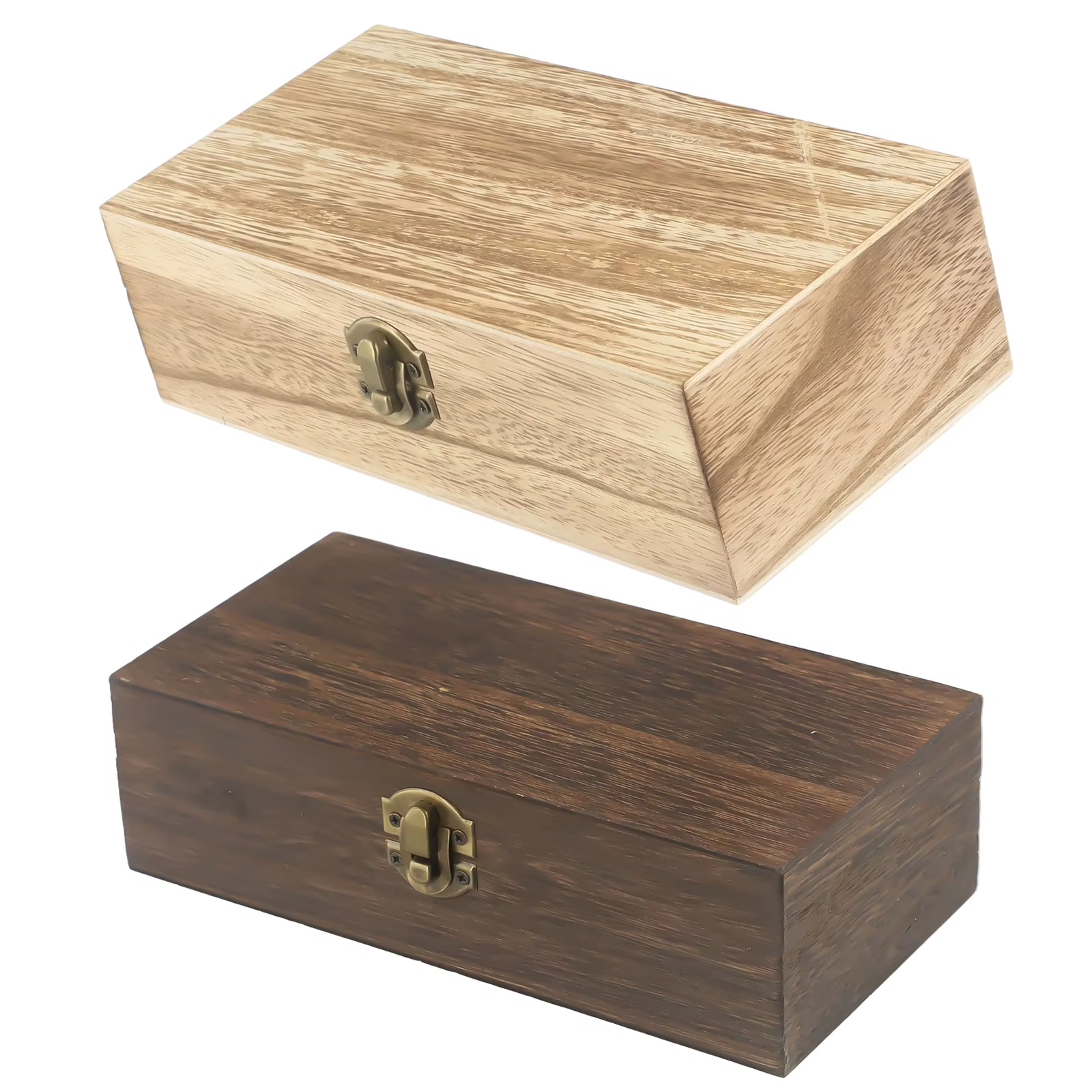 Boîte de rangement rectangulaire en bois pour magasin de thé