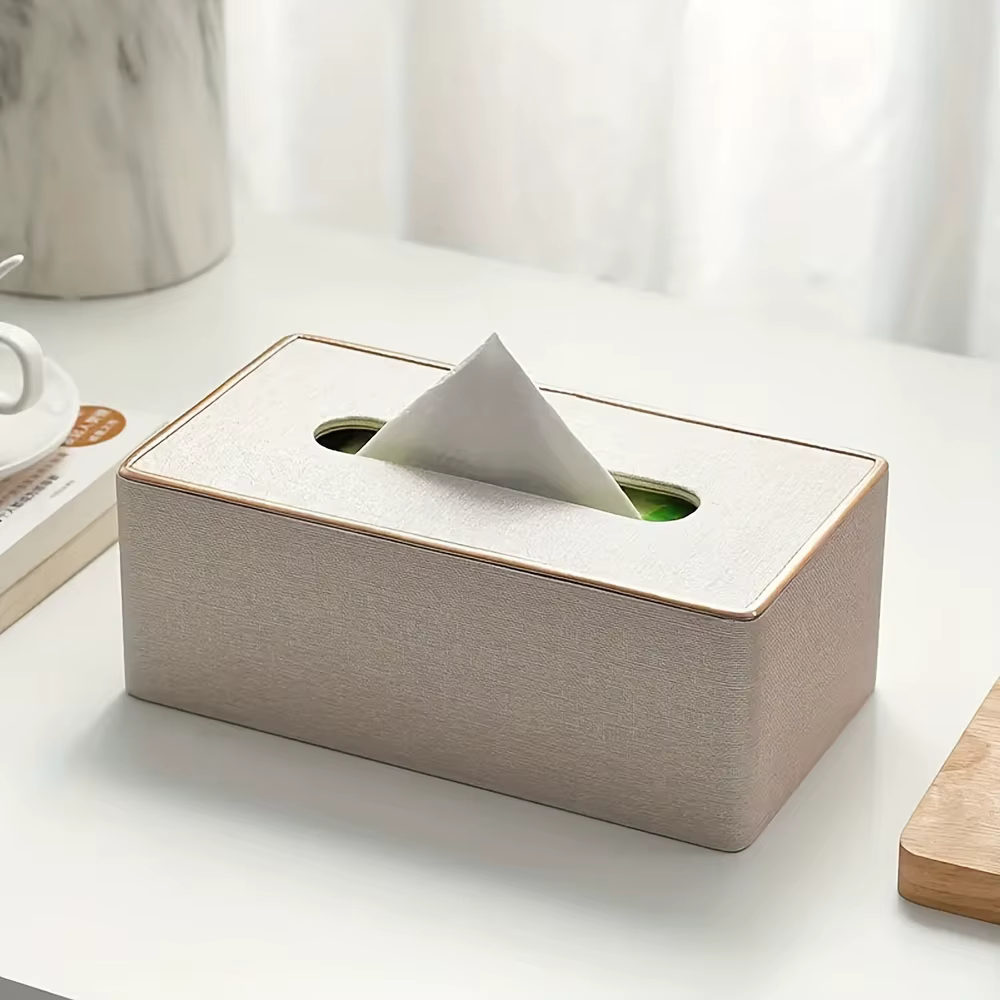 Boîte à mouchoirs en cuir de Style européen, avec conception créative de calandre de voiture pour bureau, maison et Restaurant