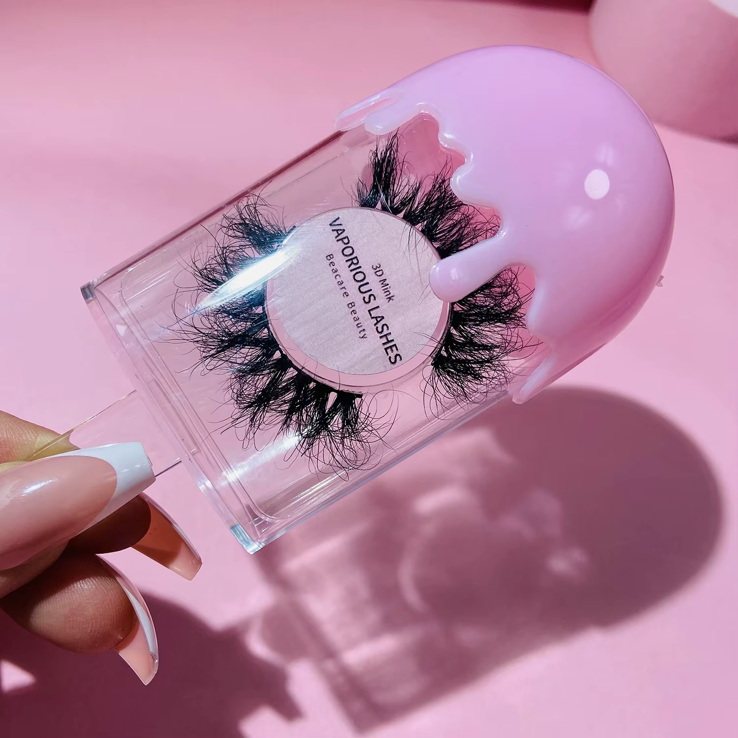 Boîte à crème glacée transparente avec étiquette privée
