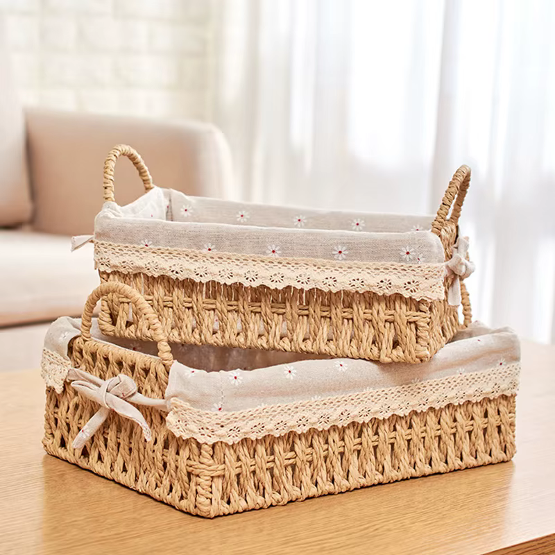 Boîte de rangement tissée