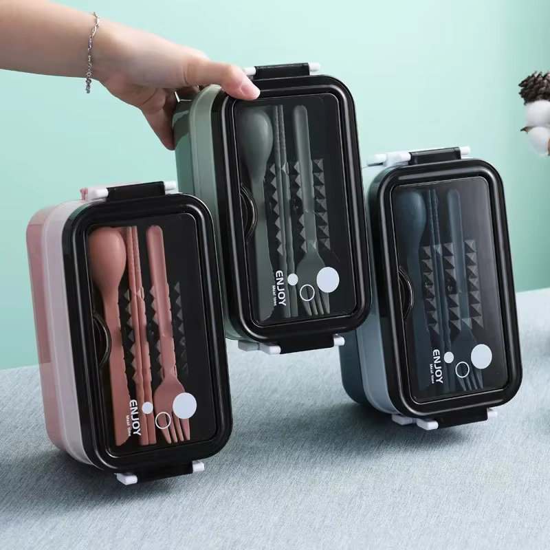 Boîte à lunch chauffante au micro-ondes en acier inoxydable