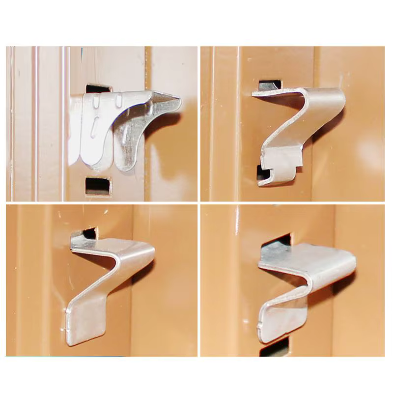 Clips d'étagère d'armoire en métal robuste
