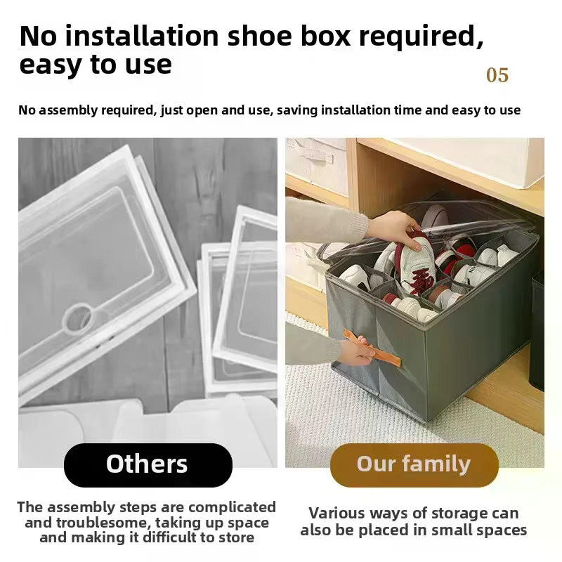 Boîte de rangement à chaussures à grille multifonctionnelle