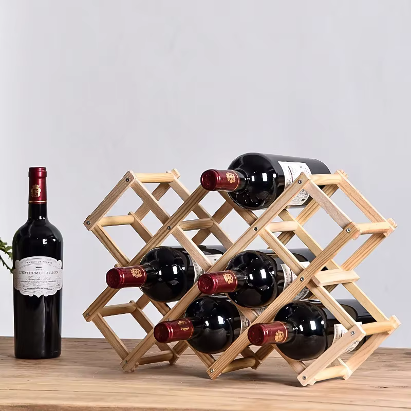 Étagères à vin en bois pour 3/5/6/10 bouteilles