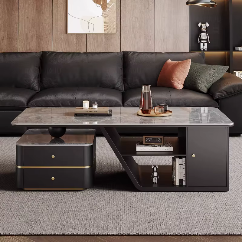 Table basse au design moderne avec rangement pour magazines