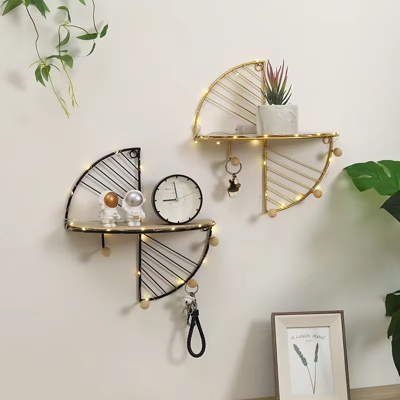 Étagère de rangement murale en forme d'éventail