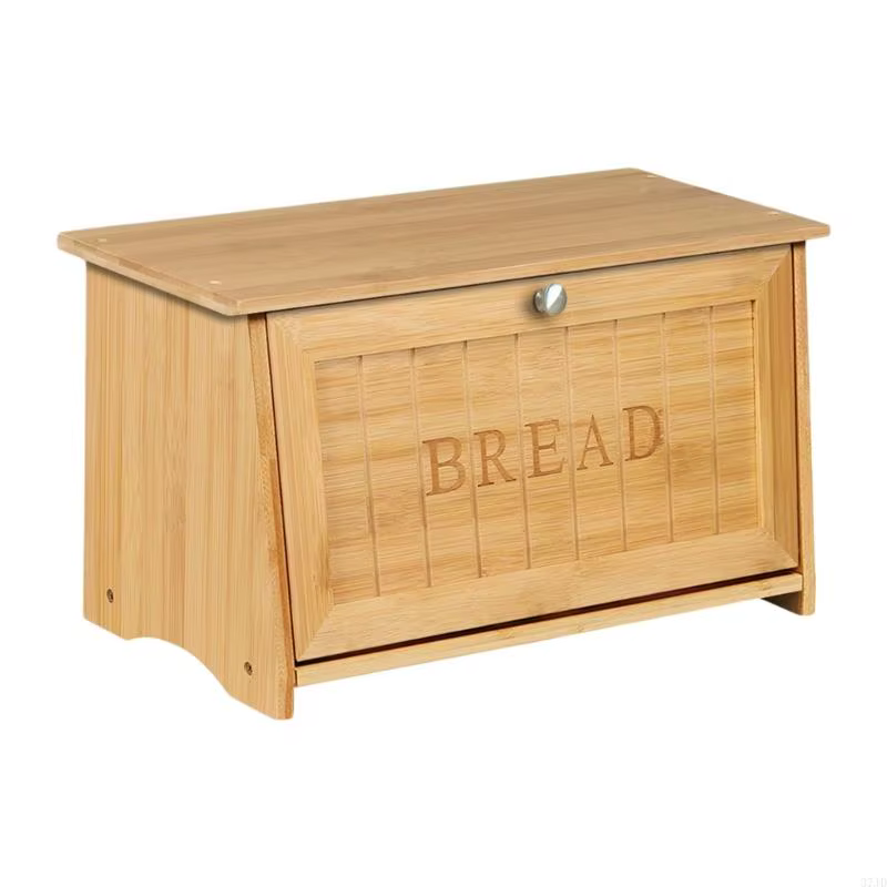 Conteneur stockage pain en bois robuste
