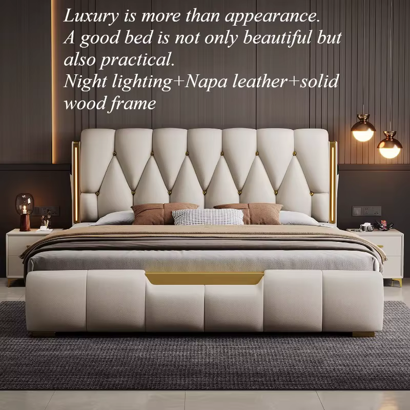 Lit Queen Size avec rangement