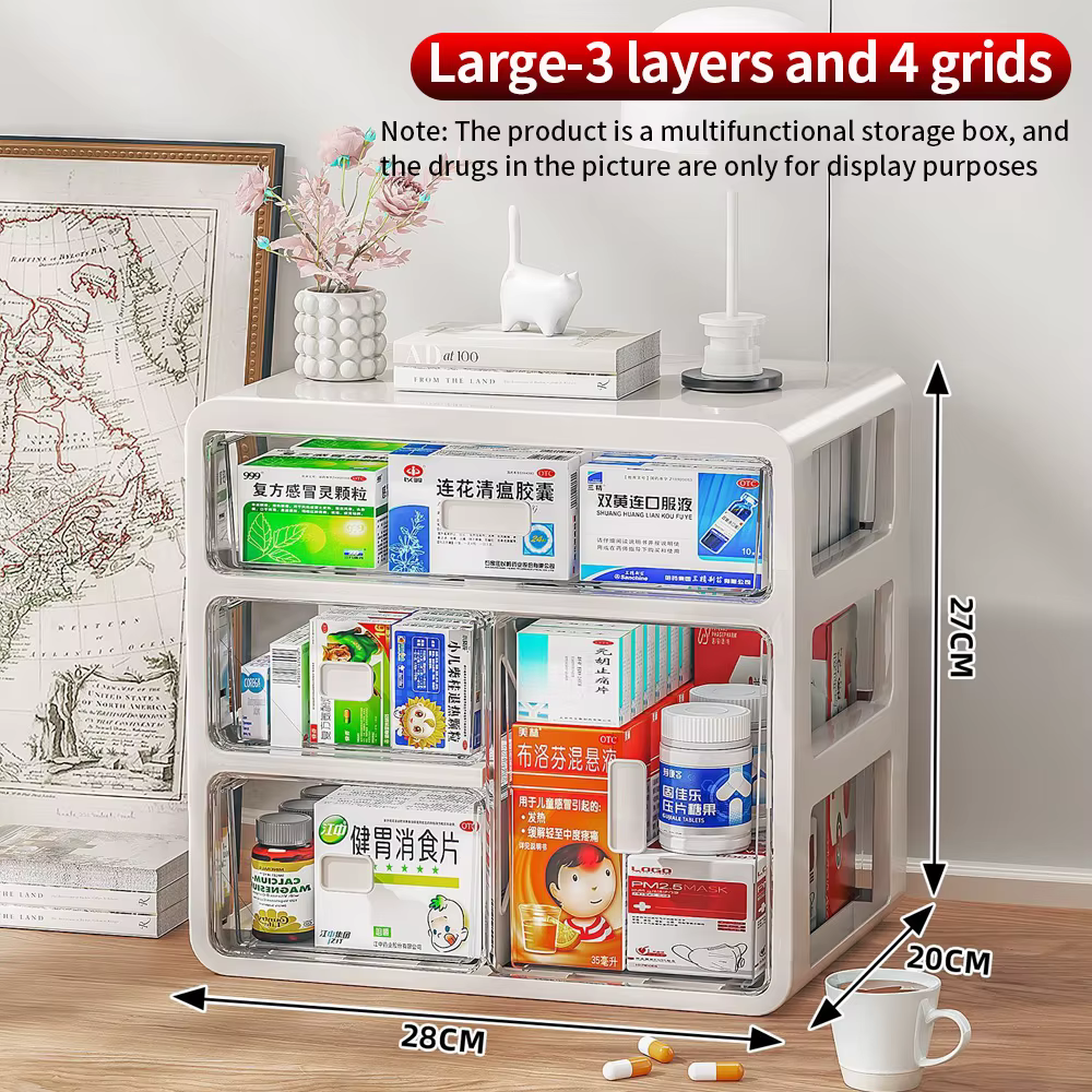 Boîte de rangement multifonctionnelle pour médicaments